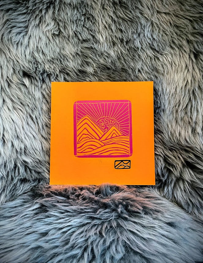 Pink Sunset Small Print