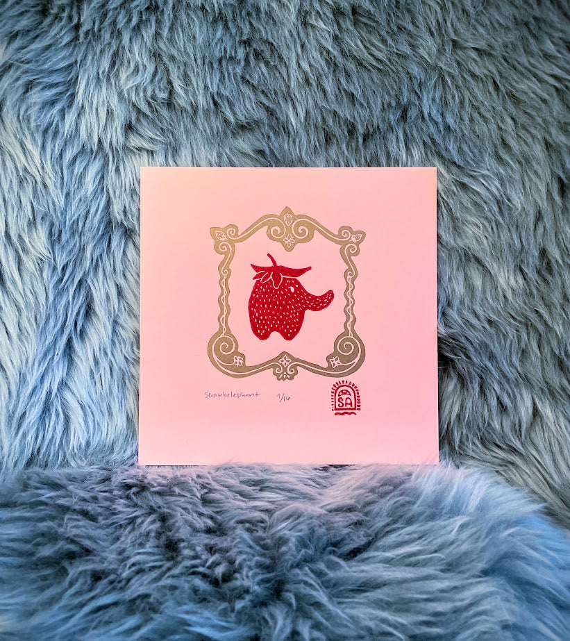 Strawbelephant Small Print