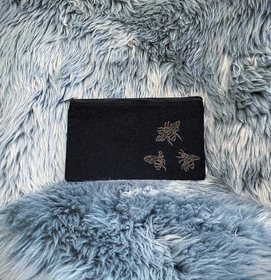 Three Bees Small Utility Zip Bag