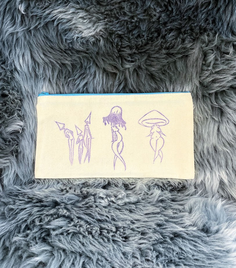 Mushroom Ladies Small Zipper Bag