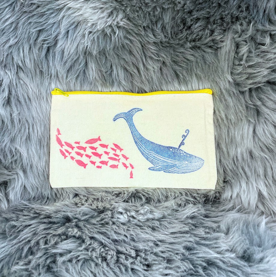 Blue Whale Small Zipper Pouch