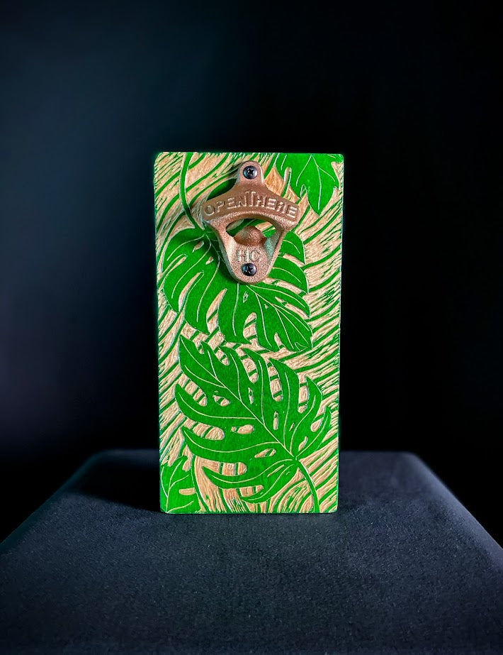 Monstera Magnetic Wall Mount Bottle Opener