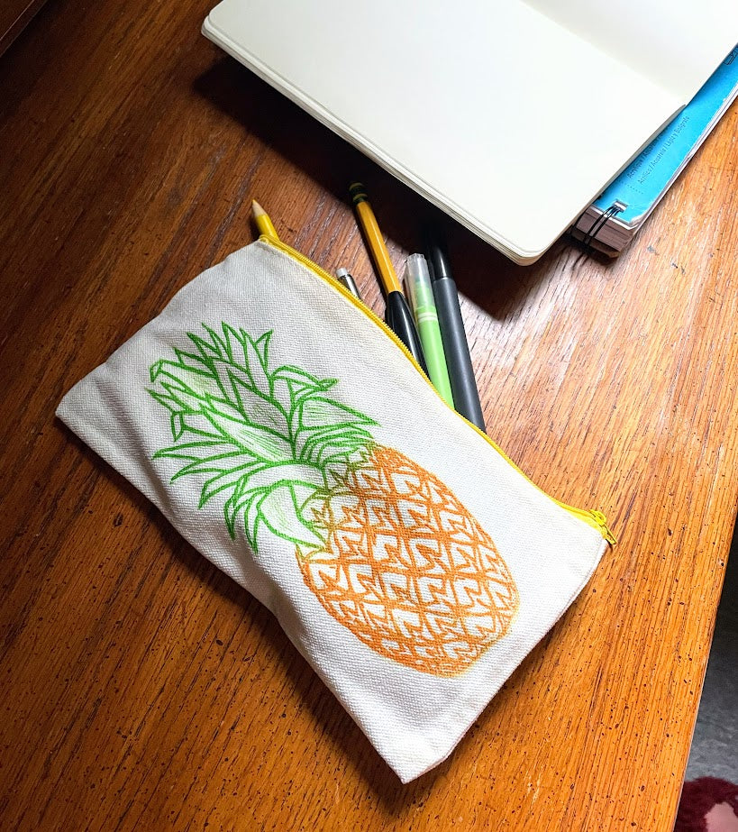 Pineapple Small Zipper Pouch