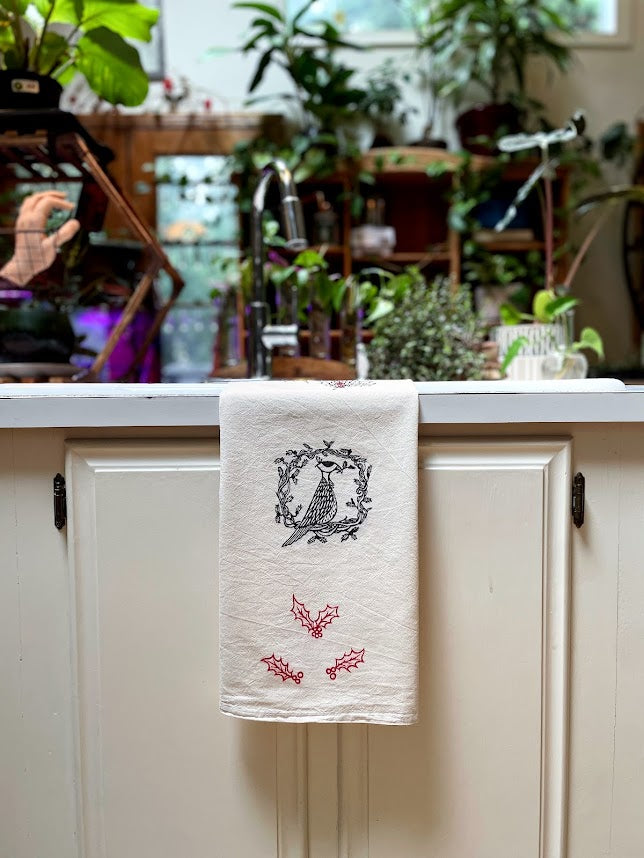 Bird and Holly Towel 2.0