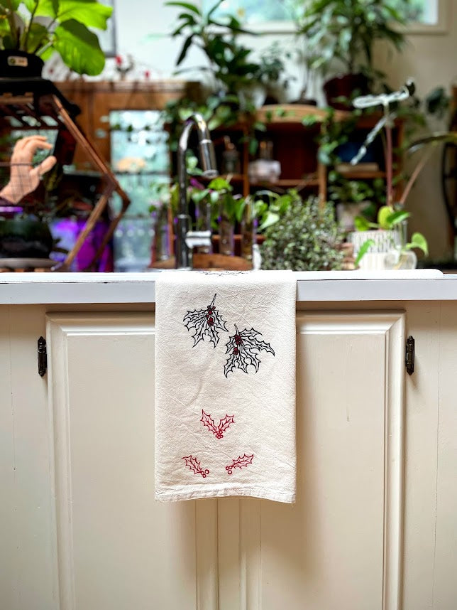 Bird and Holly Towel 2.0
