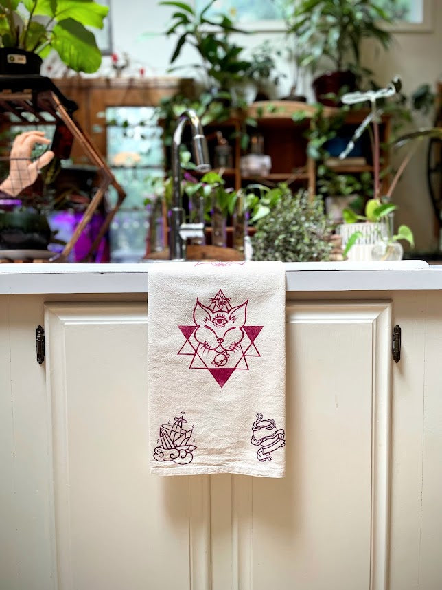 Mystic Cat Tea Towel