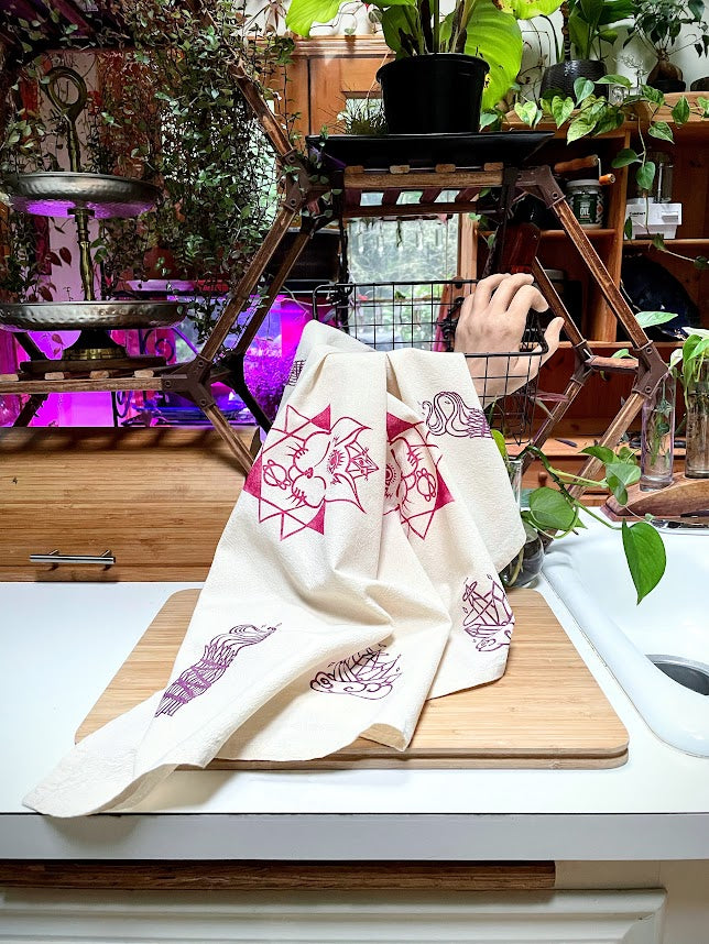 Mystic Cat Tea Towel