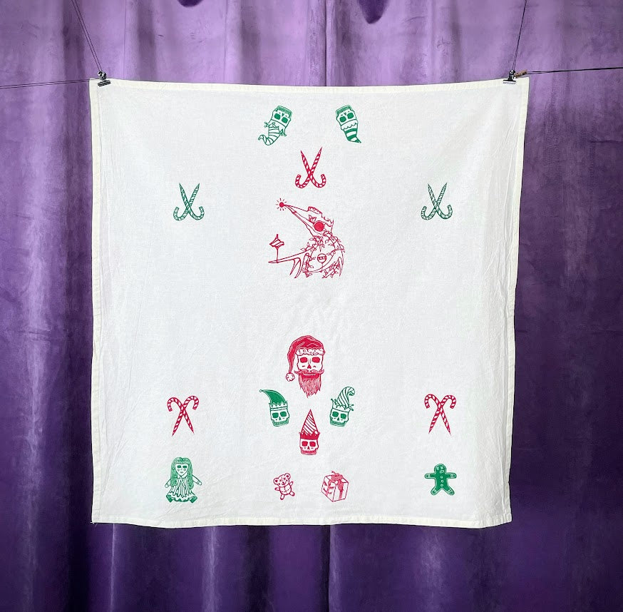 Macabre Christmas Tea Towel