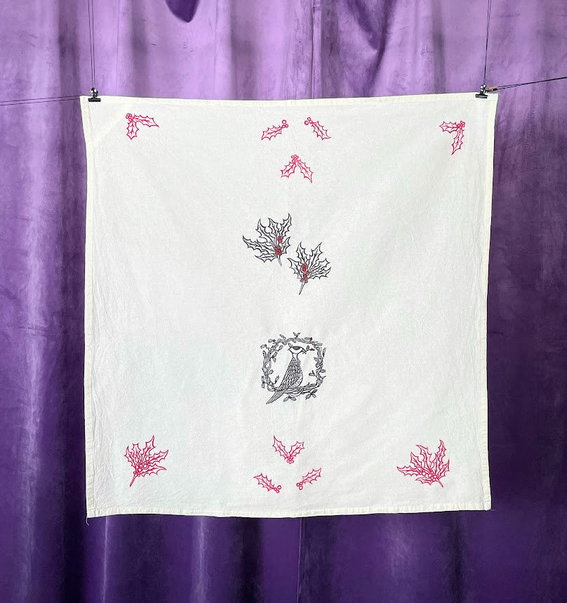 Bird and Holly Towel 2.0