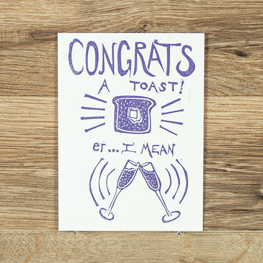 Congrats, a Toast!